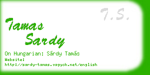 tamas sardy business card