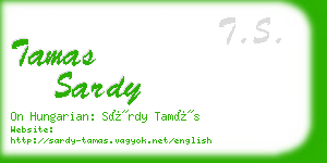 tamas sardy business card